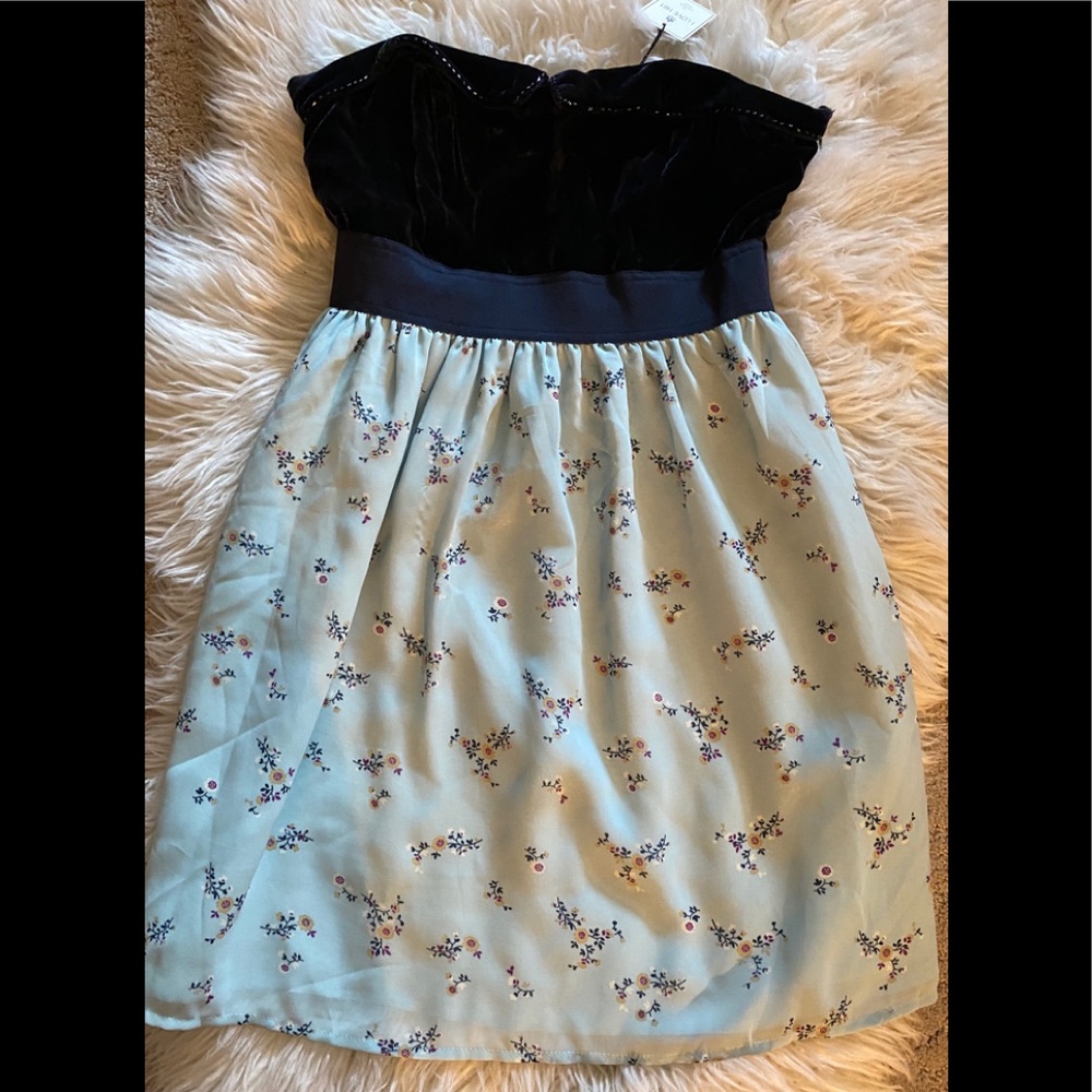 I LOVE H81 ditzy floral strapless dress